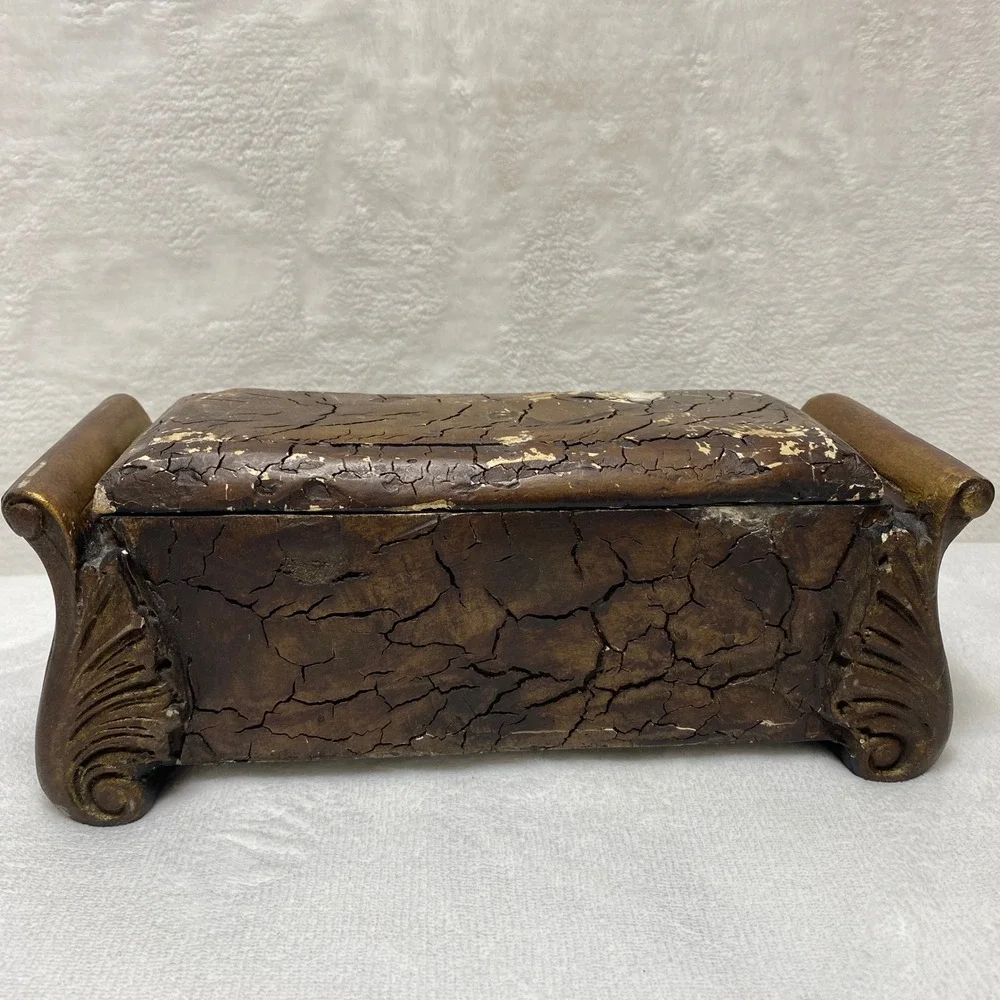 Sterling Industries Philippines Decorative Trinket Box Brown Crackle Finish